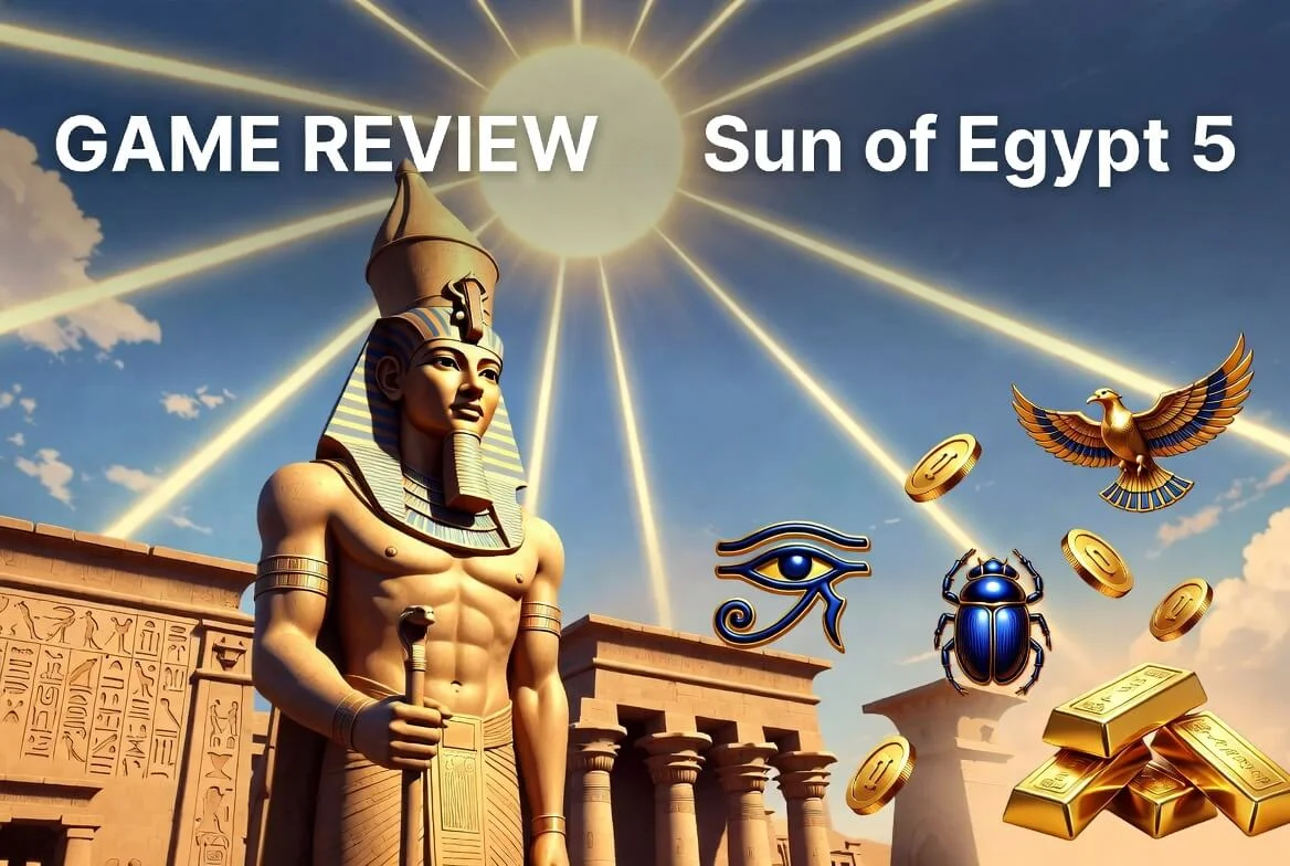 Sun of Egypt 5 game review — обзор экрана с символами и индикаторами