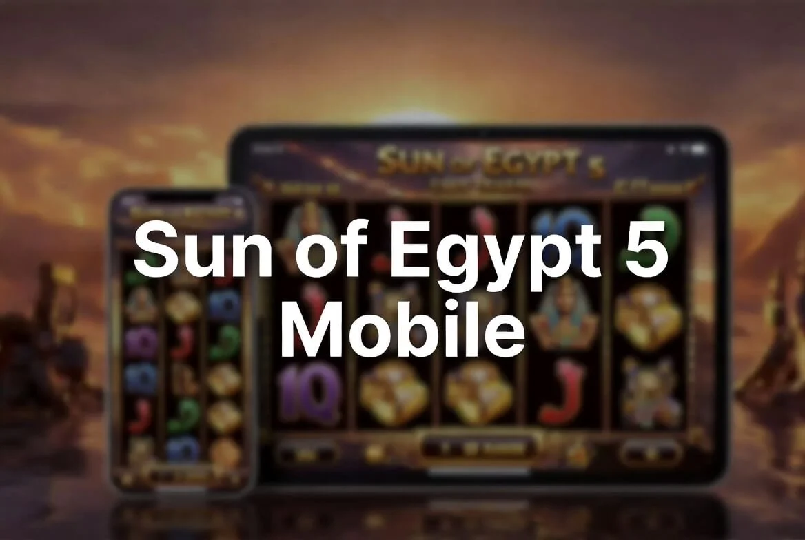Sun of Egypt 5 на мобильном экране через приложение SpinBetter